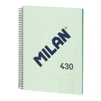 Abbildung von MILAN® A4 Hardcover, liniertes Papier, 80 Blatt, Serie 1918, grün