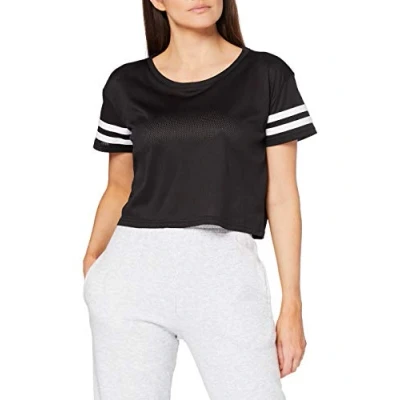 Abbildung von Urban Classics Tshirt print, Damen, Größe: XS, Black/white