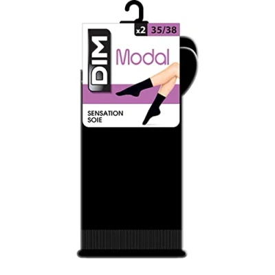 Abbildung von Dim Socken Aus Modal Baumwolle Damen x2, Black, 35 38