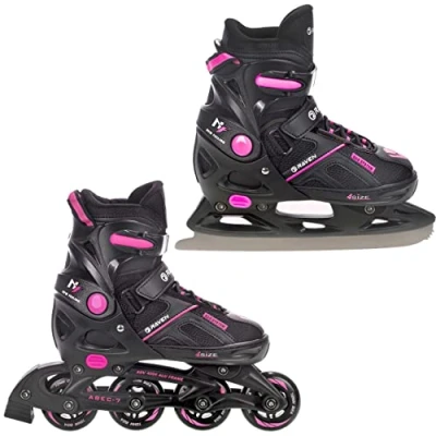 Abbildung von Verstellbare Rollschuhe 2in1 Pulse Schwarz/Fuchsia