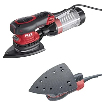 Abbildung von Flex Deltaschleifer ODE 2 100 EC (Schleifplatte 100x150 mm, Schleifmaschine mit Klett Schleifplatte, Leerlaufdrehzahl 8000 12000 /min), Mehrfarbig, 468916