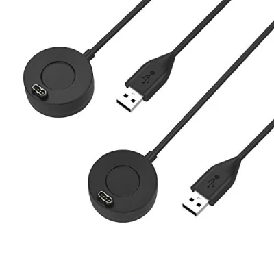 Abbildung von TiMOVO Ladekabel für Garmin Venu 3/ 3S / Vivoactive 3 Fenix 5 5S 5X 6 6S 6X Plus/Forerunner 935 Instinct, 2 Pack Halterung die Ladestation mit USB Kabel Schwarz