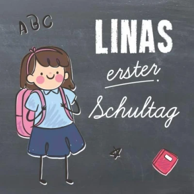 Abbildung von Linas erster Schultag: Kreatives Erinnerungsalbum &amp; Gästebuch zur Einschulung / Schulanfang, 21x21cm