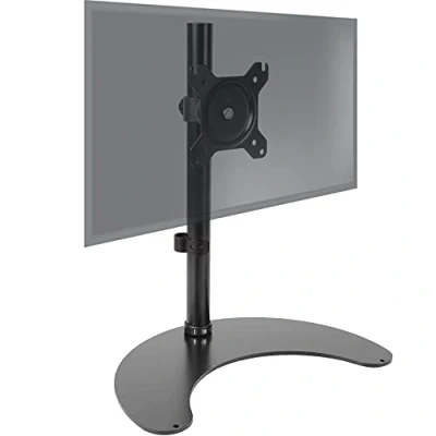 Abbildung von Duronic DM15D1 Monitorfuß Standfuß für 13 32 Zoll Bildschirm Höhenverstellbar 8kg Belastbarkeit VESA 75/100 Neigungswinkel ( ) 15 Drehbar um 360 Monitorständer aus Stahl Pivot