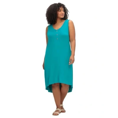Abbildung von Sheego Jerseykleid, Damen, Größe: 48, Meeresfarben