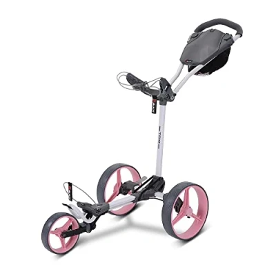 Abbildung von Blade Trio Golftrolley Golfwagen Weiß Rosa