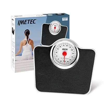 Abbildung von Imetec Pro, analoge Personenwaage, erkennt Gewicht klar und zuverlässig, rutschfeste Plattform, max. Belastung 150 kg, Teilung 1 mechanische Bedienung