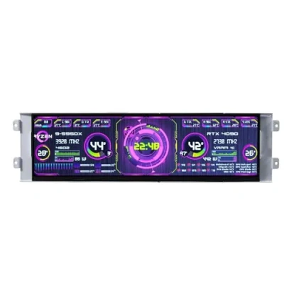 Abbildung von VSDISPLAY 32,3 cm (12,7 Zoll) 2880 x 864 2K 500nit IPS eDP LCD Monitor, mit Mini HDMI USB Typ C Videoanschluss, für D41 CPU GPU Gaming PC Gehäuse Display