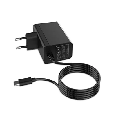Abbildung von Ladegerät für NS Switch/Switch OLED/Switch Lite, innoAura Type C AC Adapter Schnellladefunktion mit 1,8m Kabel 15V 2.6A Unterstützt TV Modus &amp;Pro Controller (Schwarz)