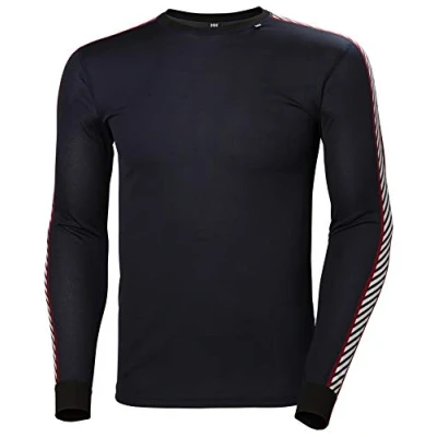 Abbildung von Helly Hansen LIFA Active Stripe CREW BASE Layer Langarmshirt, Herren, Größe: XXL, Navy