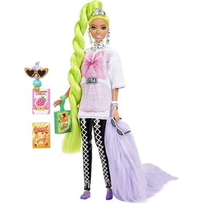 Abbildung von Barbie Extra Puppe NEONGRÜNES HAAR für Kinder, Größe: One Size, Bunt