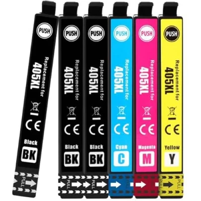 Abbildung von HL4win 405XL Multipack Tintenpatrone Kompatibel für Epson 405 Ersatz fur Workforce Pro WF 3820DWF 3825DWF 4830DTWF 4820DWF 4825DWF 7840DTWF 7830DTWF 7835DTWF
