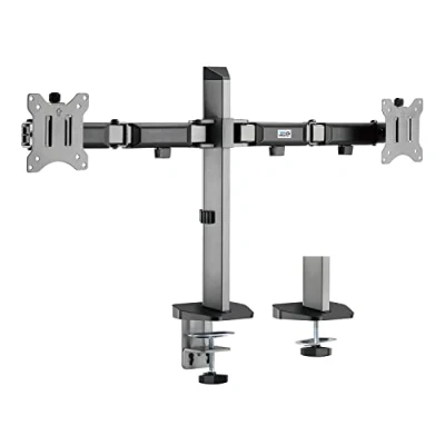 Abbildung von Ergo Office ER 449 Deluxe 2 Fach Gelenk Monitorhalterung Tischhalterung 17 32&quot; Zoll Schwenkbar Neigbar Höhenverstellbar Doppelarm VESA 75x75 100x100 bis 2x9kg (2 Fach)