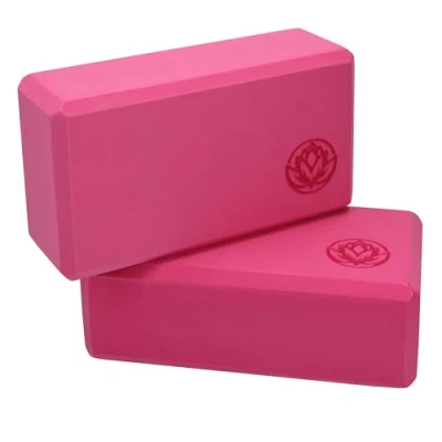 Abbildung von Yoga Block 2er Set VonBueren 22 x 12 7,5 cm je Yogablock Yogablöcke für Damen und Herren aus EVA Klötze Pilates