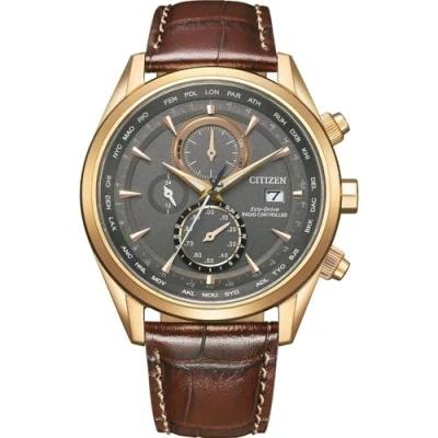 Abbildung von Citizen Funkuhr AT8263 10H, Armbanduhr, Herrenuhr, Solar, Lederarmband, Saphirglas, Datum