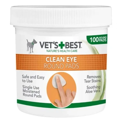 Abbildung von Vets Best Clean Finger Pads Eye Round 100 Stk.