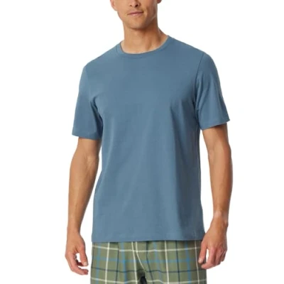 Abbildung von Schiesser Herren Schlafshirt Kurzarm Rundhals Mix + Relax Pyjamaoberteil, atlantikblau_182179, 50