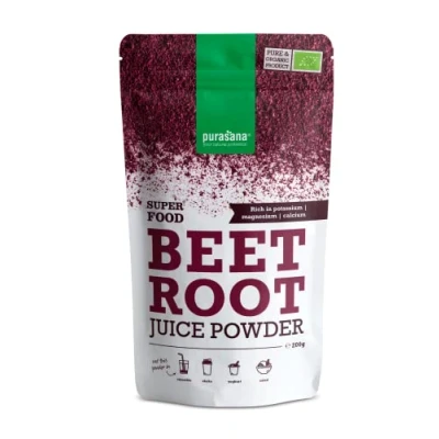 Abbildung von Rote Beete Bio Pulver reich an Ballaststoffen und Eiweiß. Lecker in Smoothies, Shakes, Fruchtsäften Joghurt