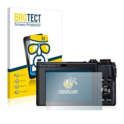 Abbildung von BROTECT Schutzglas für Canon PowerShot G5 X Mark II Schutzfolie Panzer Folie Glas [Extrem Kratzfest 9H, Anti Fingerprint, Ultra Transparent]