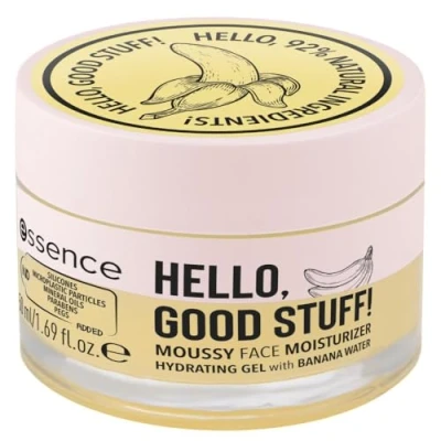 Abbildung von essence HELLO, GOOD STUFF! MOUSSY FACE MOISTURIZER, Make Up, Foundation, transparent, pflegend, feuchtigkeitsspendend, beruhigend, natürlich, vegan, ohne Alkohol (50ml)