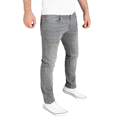 Abbildung von WOTEGA Alistar Stretch Jeans Herren Männer Jeanshose Slim Fit Graue Herrenjeans, Grau (Steel Gray 184005), W38/L30