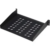 Abbildung von DIGITUS Professional DN 19 TRAY 2 55 SW Fachboden zum Festeinbau in 19&quot; Schränke Traglast 25 kg ab 800 mm Schranktiefe 2HE Farbe schwarz