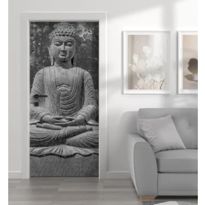 Abbildung von MyMaxxi Dekorationsfolie Türtapete Buddha Statue Türbild Türaufkleber Folie