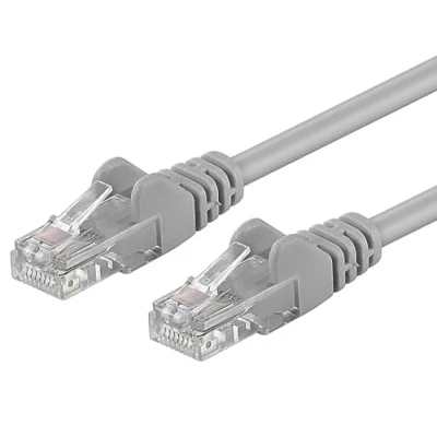 Abbildung von PremiumCord Netzwerkkabel, Ethernet, LAN &amp; Patch Kabel CAT5e, UTP, Schnell flexibel Robust RJ45 1Gbit/S, AWG 26/7, Kupferkabel 100% Cu, Grau, 1m