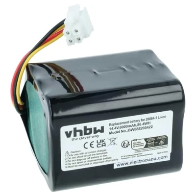 Abbildung von vhbw Akku kompatibel mit Vorwerk Kobold VR200 Staubsauger Home Cleaner Heimroboter (6000mAh, 14,4V, Li Ion)