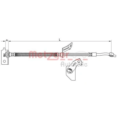 Abbildung von Bremsschlauch METZGER 4111456