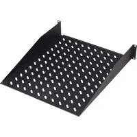 Abbildung von DIGITUS Fachboden zum Festeinbau 19 Zoll 2HE Befestigung Vorne Traglast 25 kg Für Netzwerkschänke &amp; Serverschränke Ab 450 mm Schranktiefe Schwarz