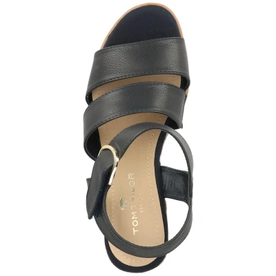 Abbildung von TOM Tailor Sandalen Keilsandalette navy, Damen, Größe: 38, Navy Schuhe