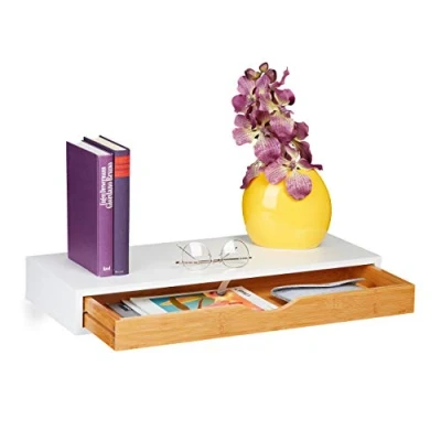 Abbildung von relaxdays Wandregal mit Schublade