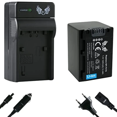 Abbildung von SK Akku Sony NP FV70 1680mAh + Ladegerät Charger für DCR SX85 HDR CX900 PJ810 VG900 /// FV30 FV50 FV100 FV120