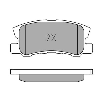 Abbildung von MEYLE 025 235 8216 Bremsbelagsatz ORIGINAL Quality Hinterachse exkl. Verschleißwarnkontakt mit Anti Quietsch Blech MITSUBISHI: ASX SUV