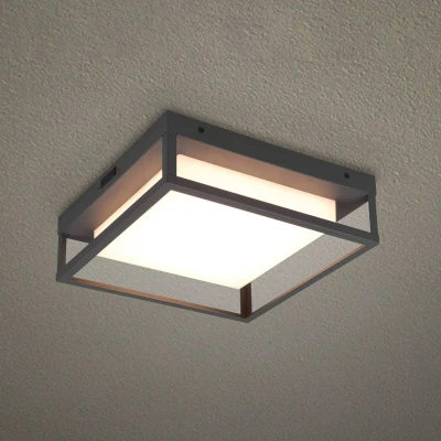 Abbildung von Trio Leuchten LED Außen Deckenleuchte Witham 677860142, Metall Anthrazit, Kunststoff weiß, inkl. 10.5 Watt LED, Lichtfarbe einstellbar