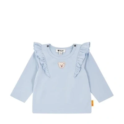 Abbildung von Steiff Langarm Summer Breeze Langarmshirt für Kinder, Größe: 68, Chambray blue