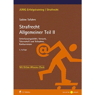 Abbildung von Strafrecht Allgemeiner Teil II: Unterlassungsdelikt, Versuch, Täterschaft und Teilnahme, Konkurrenzen (JURIQ Erfolgstraining)