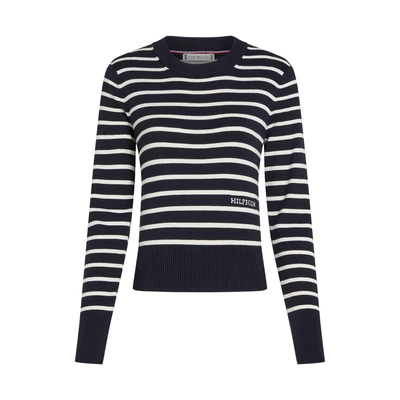 Abbildung von Tommy Hilfiger Strickjacke, mit gesticktem Logoschriftzug