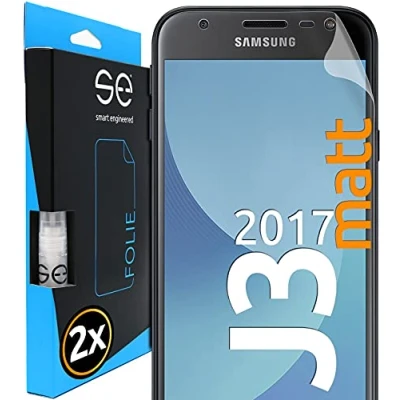 Abbildung von smart engineered [2 Stück] Entspiegelte 3D Schutzfolien kompatibel mit Samsung Galaxy J3 2017, hüllenfreundliche matte Displayschutz Folie, Schutz vor Schmutz und Kratzern, kein Schutzglas