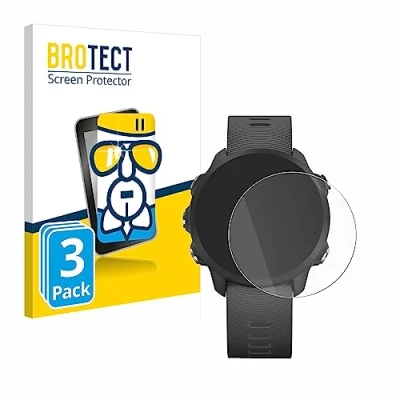 Abbildung von BROTECT Schutzglas für Garmin Forerunner 245 Music (3 Stück) Schutzfolie Panzer Folie Glas [Extrem Kratzfest 9H, Anti Fingerprint,