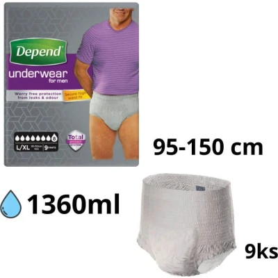 Abbildung von Depend Hosen Herren Super LXL 9 Stück St Damenhygiene