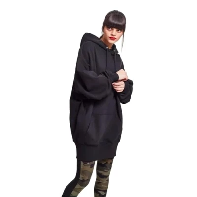 Abbildung von Urban Classics Ladies LONG Oversize Hoody Kapuzenpullover, Damen, Größe: Large, Black