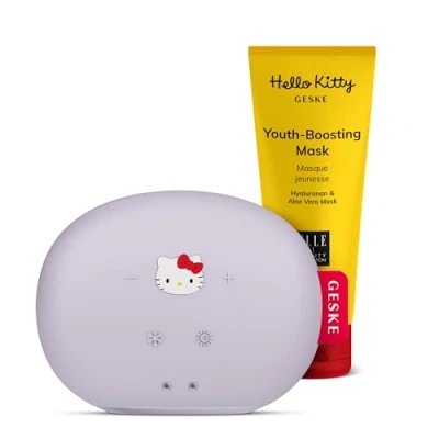 Abbildung von GESKE x Hello Kitty SmartAppGuided™ Sonic Warm &amp; Cool Mask 8 in 1 + Youth boosting Set mit passender Kosmetik Zugabe Beauty Bundle