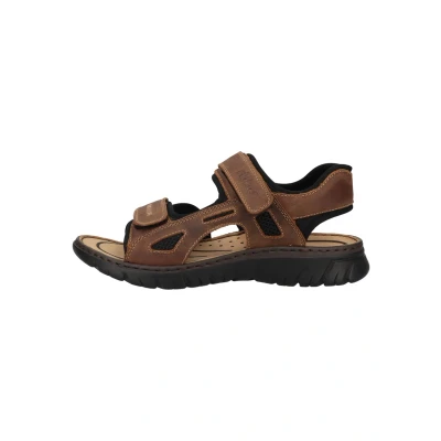 Abbildung von Rieker Trekkingsandale, Herren, Größe: 40, Tabak/schwarz Schuhe