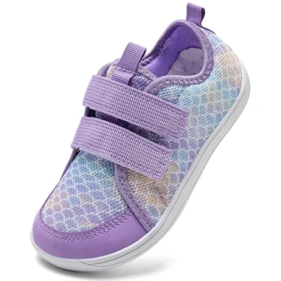 Abbildung von IceUnicorn Barfußschuhe Kinder Breite Barfussschuhe Jungen Mädchen Minimalistische Aquaschuhe Traillaufschuhe Strandschuhe(Lila, 31EU Weit)
