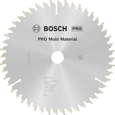 Abbildung von Bosch 1x PRO Multi Material Kreissägeblatt für Netz Handkreissägen (für Aluminium, Kunststoff, Ø mm, Professional Zubehör Handkreissäge)