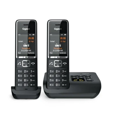 Abbildung von Gigaset COMFORT 550A Duo Schwarz Schnurloses Telefon DECT