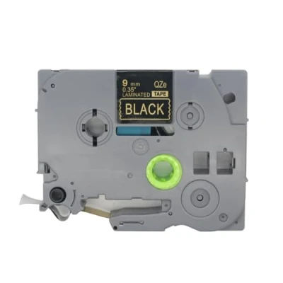Abbildung von BROVACS 1 Packung Gold auf Schwarz Laminiertes Etikettenband Kompatibel mit Brother P Touch Etikettendrucker TZ 324 TZe 9mm 3/8&quot; OPA4324