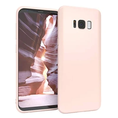 Abbildung von EAZY CASE Handyhülle Silikon mit Kameraschutz kompatibel Samsung Galaxy S8 in Hellrosa, Rosa, Ultra dünn, Slimcover, Silikonhülle, Hülle, Softcase, Backcover